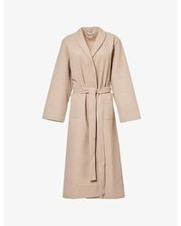Lounge Underwear - Waffle Textured Cotton-Blend Dressing Gown - Lyst