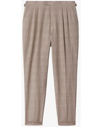 Reiss - Collected Pleated Slim-leg Woven Trousers - Lyst