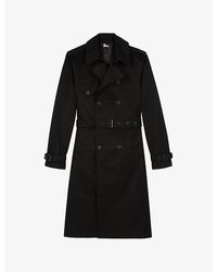 The Kooples - Double-Breasted Cotton Trench Coat - Lyst