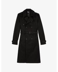 The Kooples - Double-Breasted Cotton Trench Coat - Lyst