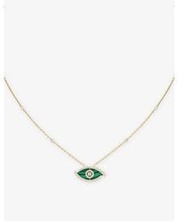 Messika - Lucky Eye 18Ct- Malachite And 0.38Ct Diamond Necklace - Lyst