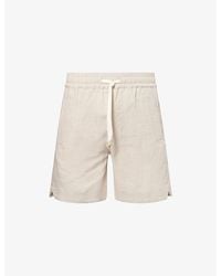 Eleventy - Bermuda Athletic Drawstring Linen Shorts - Lyst
