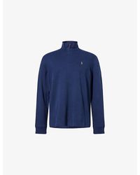 Polo Ralph Lauren - Half-zip Logo-embroidered Cotton-jersey Sweatshirt - Lyst
