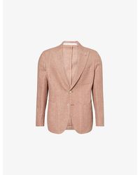 Eleventy - Peak-Lapel Patch-Pocket Woven Jacket - Lyst