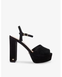 Dune - Mayci Suede Platform Sandals - Lyst