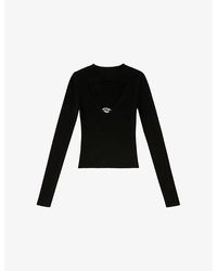 DIESEL - M-Olina Cut-Out Wool Knitted Top - Lyst