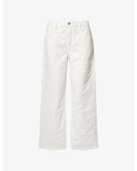 Citizens of Humanity - Lindz Straight-Leg Embroidered Denim Jeans - Lyst