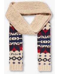 Polo Ralph Lauren - Fairisle-intarsia Wool, Cotton, Linen And Recycled-nylon Blend Scarf - Lyst