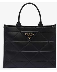 Prada - Symbole Large Leather Top-handle Bag - Lyst