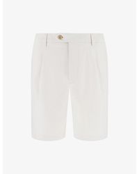 BOGGI - Pleated-Front Straight-Leg Stretch Cotton-Blend Shorts - Lyst