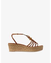 Jimmy Choo - Lemi Wedge 50 Suede Heeled Sandals - Lyst