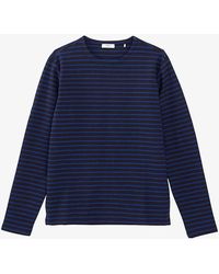 IKKS - Stripe Long-sleeve Stretch Cotton-blend T-shirt X - Lyst