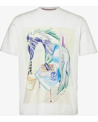 Paul Smith - Graphic-print Cotton-jersey T-shirt - Lyst