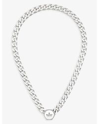 Gucci - Logo-engraved Sterling Necklace - Lyst