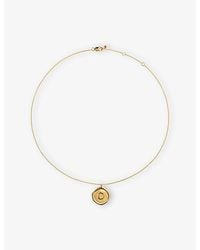 Monica Vinader - Initial O Stamp 18Ct-Vermeil Chain Necklace - Lyst