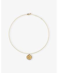 Monica Vinader - Initial O Stamp 18Ct-Vermeil Chain Necklace - Lyst