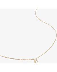 Monica Vinader - Small Letter K 14ct Yellow-gold Pendant Necklace - Lyst