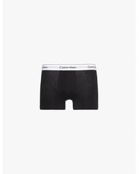 Calvin Klein - Logo-Waistband Pack-Of-Three Stretch-Cotton Trunks - Lyst