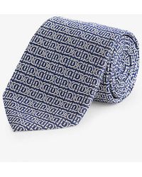 Ferragamo - Tampa Jacquard-pattern Wide-blade Silk Tie - Lyst