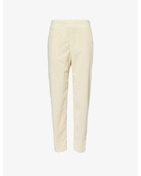 James Perse - Corduroy-textured Tapered High-rise Stretch-cotton Trousers - Lyst