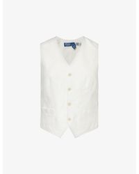 Polo Ralph Lauren - V-neck Regular-fit Linen Waistcoat - Lyst