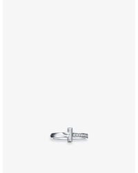 Tiffany & Co. - Tiffany T T1 Narrow 0.08Ct Diamond And 18Ct- Ring - Lyst