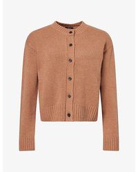 Rails - Carre Round-Neck Wool, Cotton And Cashmere Cardigan - Lyst