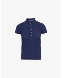 Polo Ralph Lauren - Julie Slim-Fit Short-Sleeve Cotton-Piqué Polo Shirt - Lyst