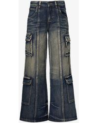 Jaded London - Cargo Low-wise Wide-leg Jeans - Lyst