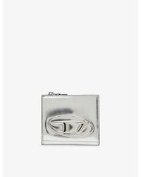 DIESEL - 1Dr Bi Fold Zip Mirrored-Leather Wallet - Lyst