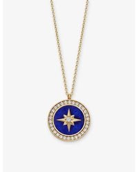 Astley Clarke - Polaris Large 18Ct Vermeil, Lapis And Sapphire Locket Necklace - Lyst