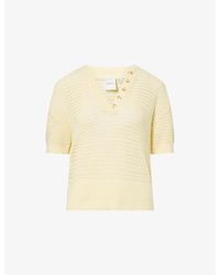 Varley - Callie Open-Knit Cotton Top - Lyst