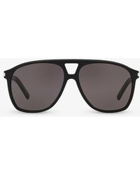 Saint Laurent - Ys000473 Sl 596 Dune Rectangle-frame Acetate Sunglasses - Lyst