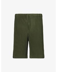 Homme Plissé Issey Miyake - Basics Pleated Knitted Shorts - Lyst