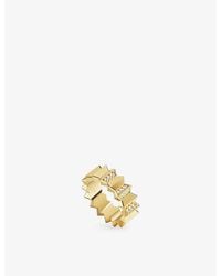 Apm Monaco - Up And Down 18Ct-Plated Alloy And Cubic Zirconia Ring - Lyst