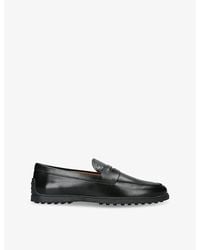 Tod's - Mocassino Gomma Leather Loafers - Lyst