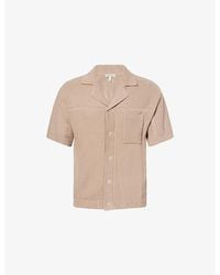 The Couture Club - Short-Sleeve Crochet Cotton-Knit Shirt - Lyst