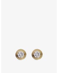 Cartier - D'Amour Small 18Ct- And 0.09Ct Brilliant-Cut Diamond Stud Earrings - Lyst