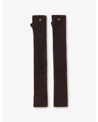 Maje - Ribbed Hardware-Embellished Yak-Blend Mittens - Lyst