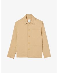 Sandro - Straight-fit Patch-pocket Cotton-twill Jacket - Lyst