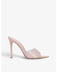 Gianvito Rossi - Elle Leather And Pvc Mules - Lyst