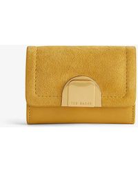 Ted Baker - Imperia Lock-embellished Small Leather Purse - Lyst