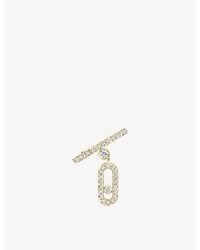 Messika - Move Uno Pavé Drop 18Ct And 0.29Ct Brilliant-Cut Diamond Ring - Lyst