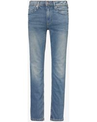 PAIGE - Federal Slim Straight-leg Mid-rise Stretch-denim Blend Jeans - Lyst