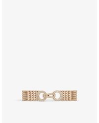 Cartier - Agrafe Small 18Ct Rose- And 0.89Ct Brilliant-Cut Diamond Bracelet - Lyst
