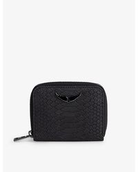 Zadig & Voltaire - Mini Zv Wing-embellished Textured-leather Purse - Lyst