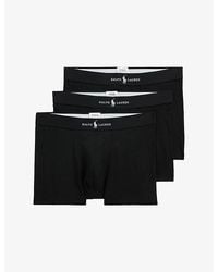 Polo Ralph Lauren - Branded Set Of Three Cotton-Blend Trunks - Lyst