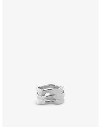 Monica Vinader - Wave Triple Band Sterling- Ring - Lyst
