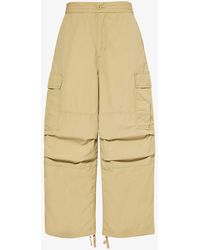 Carhartt - Jet Flap-pocket Wide-leg Mid-rise Cotton Trousers - Lyst