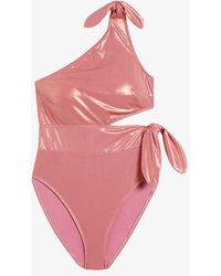 Ted Baker - Astile One-shoulder Cut-out Swimsuit - Lyst